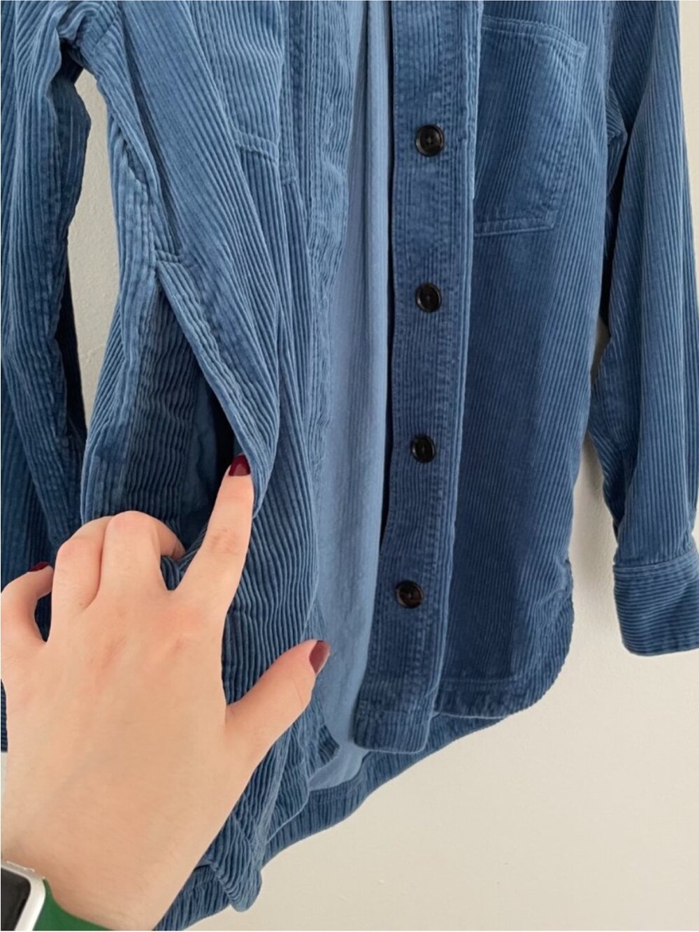 Madewell Corduroy Kentwood Oversized Shirt Jacket in Blue Size XS
